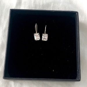 Silpada SS Faux Diamond Drop Earring